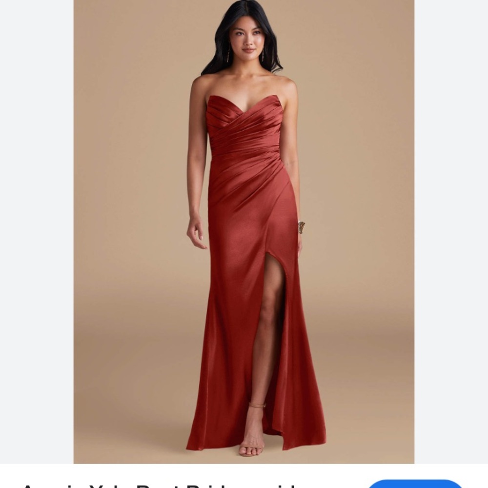Azazie Yola Rust Bridesmaid Dress - Picture 1 of 10